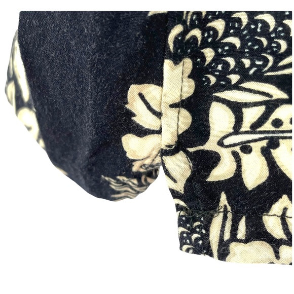 Dreamland 100% Rayon Short Sleeve Button Down Aloha Shirt in Black & Tan Size XL - Picture 7 of 10